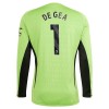 Officiële Voetbalshirt + Korte Broek Doelman Manchester United De Gea 1 Thuis 2023-24 Lange Mouw - Kids